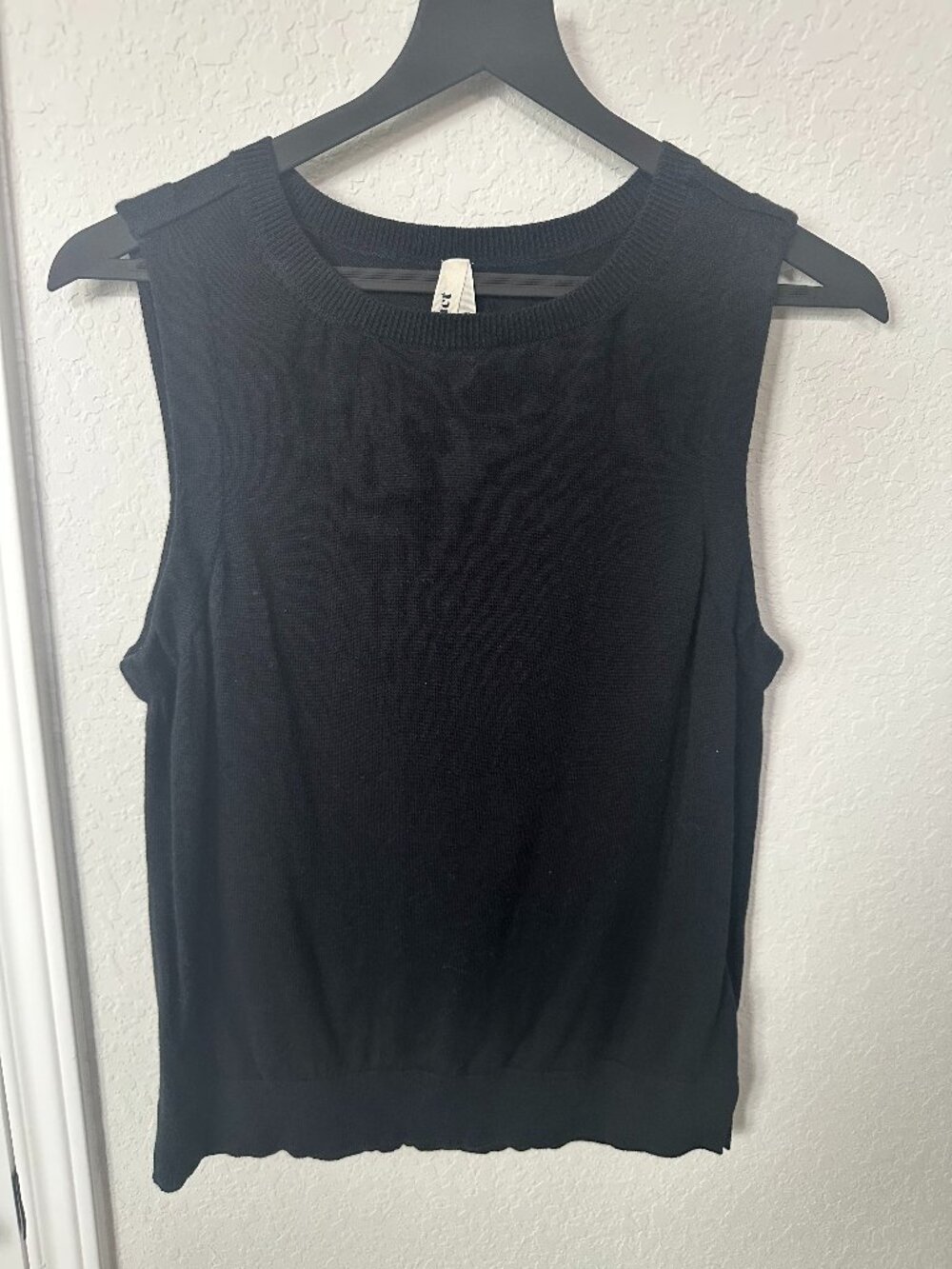 Brand New Pact Organic Cotton Black Tank Top Size Large